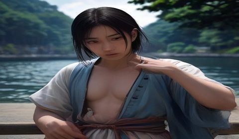 西方油画风格的裸体人体习作，精细的笔触呈现出皮肤的光泽与肌肉层次，暖黄色光线营造出古典学院派氛围